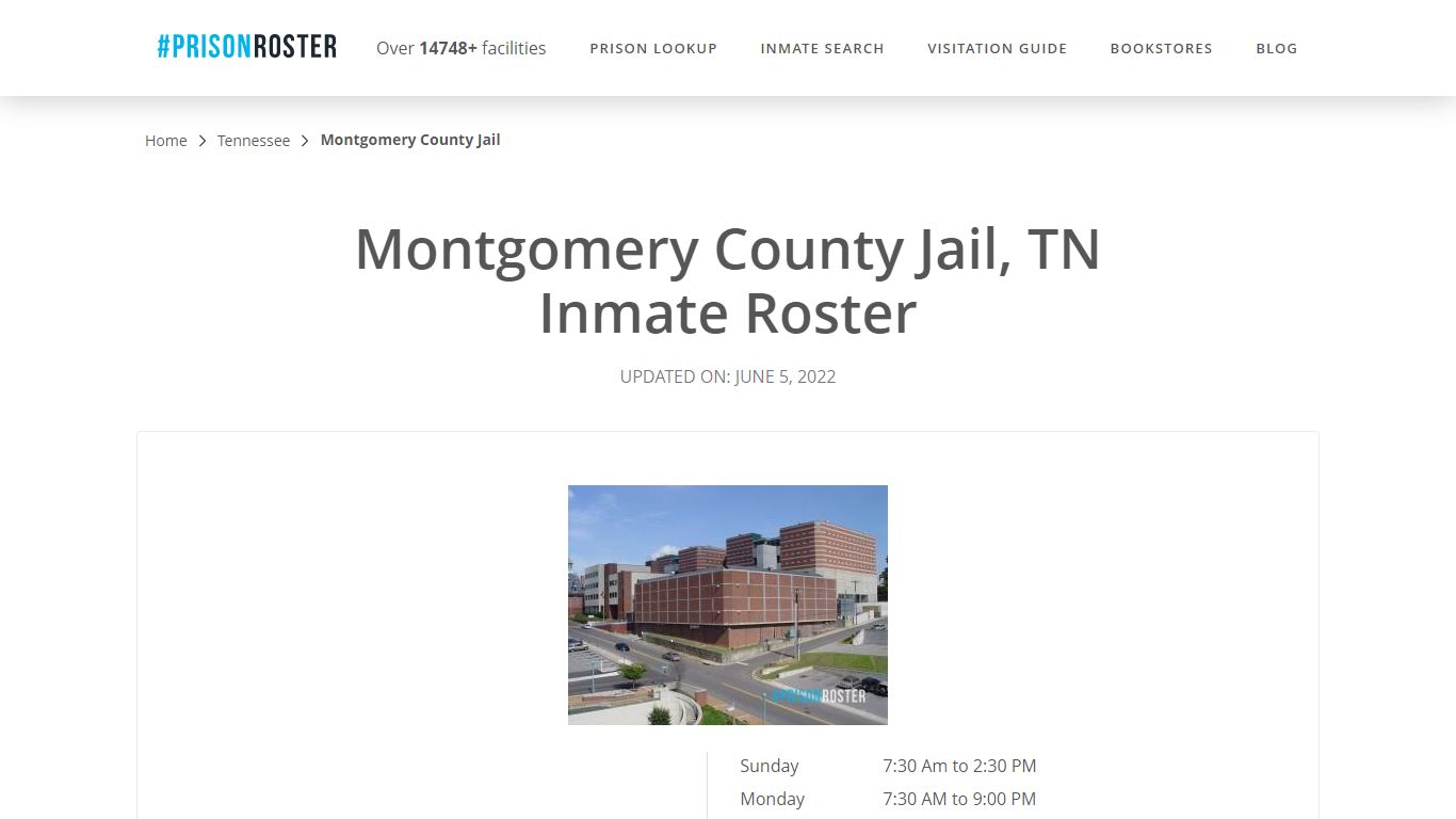 Montgomery County Jail, TN Inmate Roster - Prisonroster