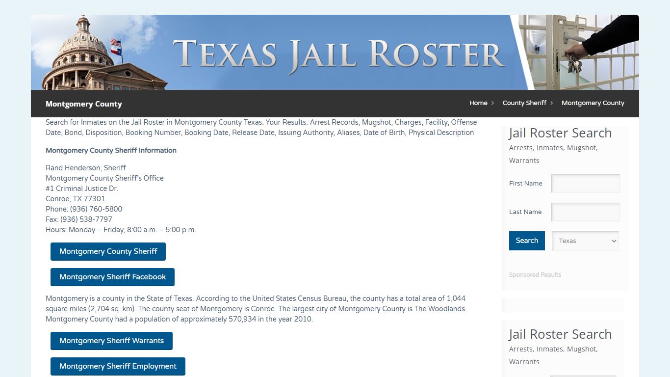 Montgomery County | Jail Roster Search